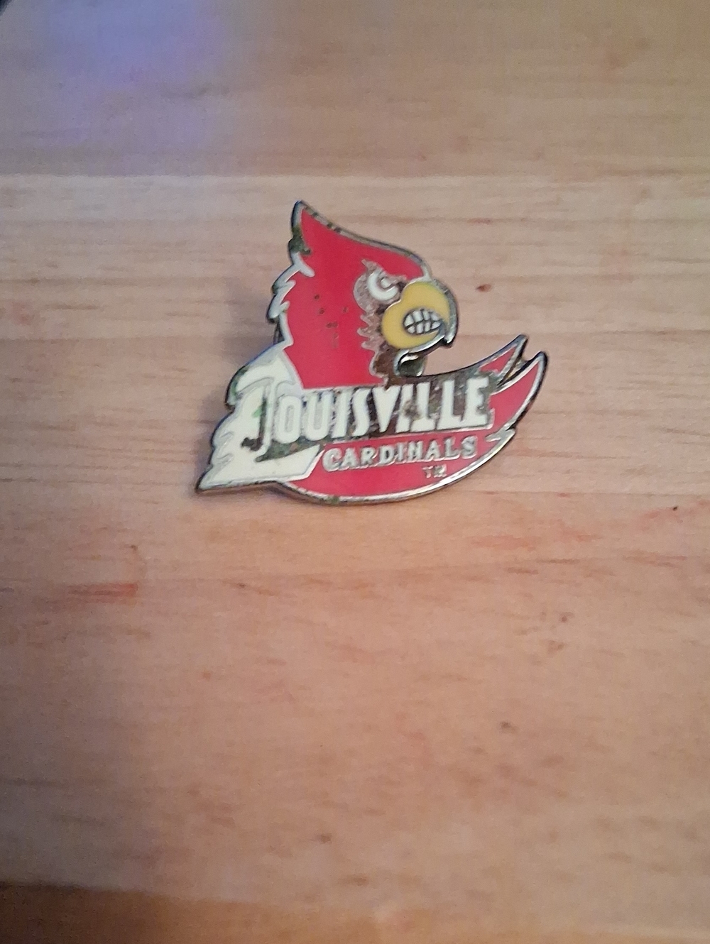 Louisville Cardinals Red & Gold Cardinal Brooch Pin